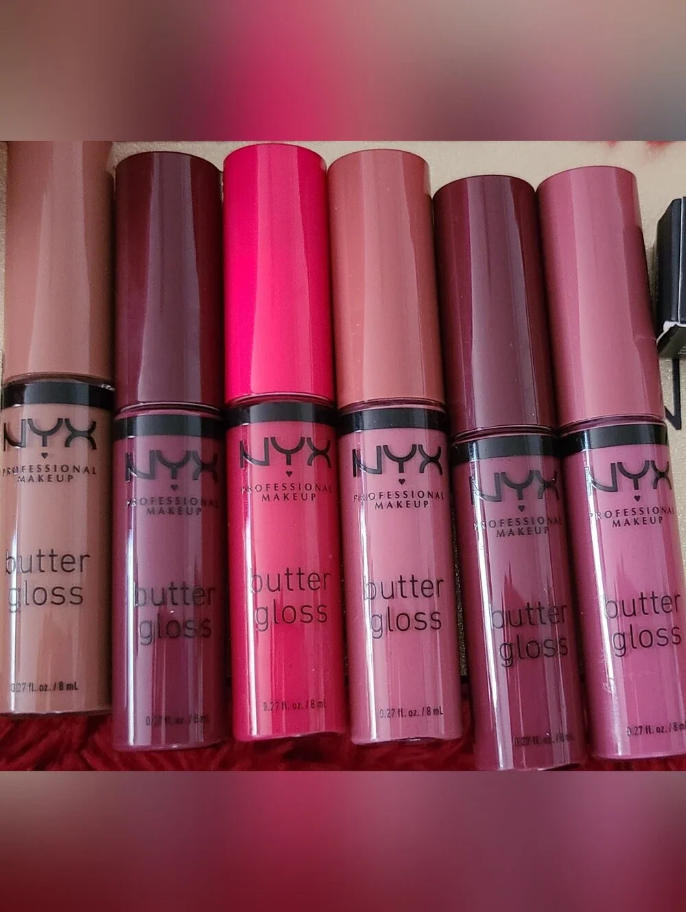 NYX 7 PC SET♤10 pan Eyeshadow Palette & 6 Butter Glosses.